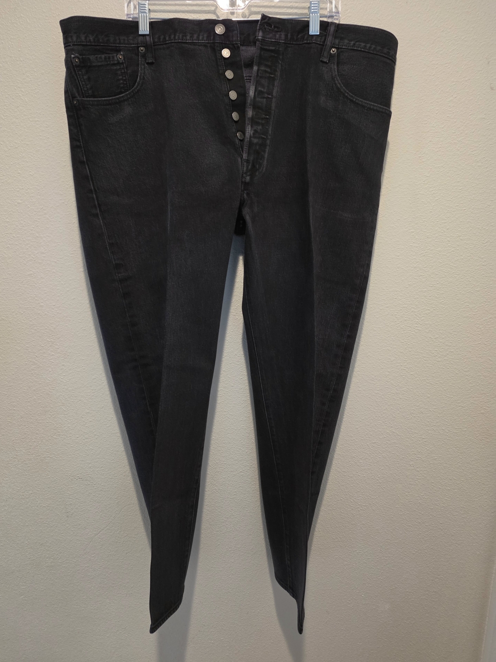 Levi's Big Men Black Stright Leg High-Rise Button-Fly Jeans